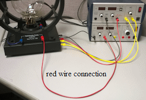 Helmholtz coils (red wire)